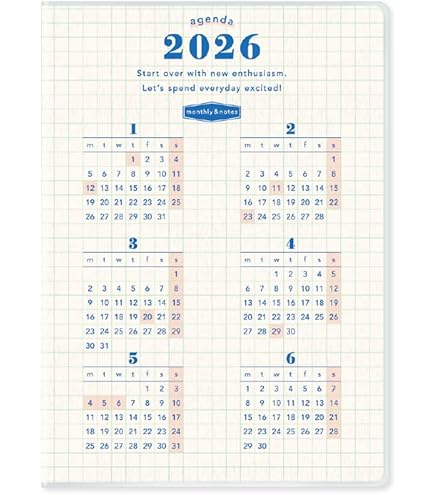 Amazon.co.jp: 2026 ダイアリー 手帳 リュリュ A5サイズ DS-2603